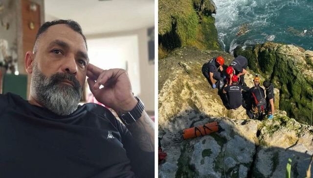 Telefonla konuşurken falezlerden düşüp öldü