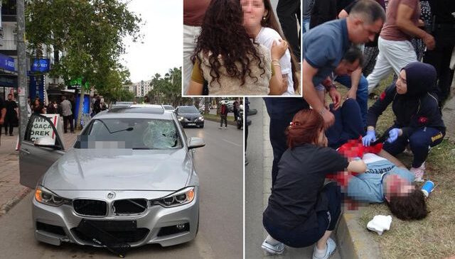 Lüks otomobilin çarptığı genç kız yaralandı, ailesi olay yerinde sinir krizi geçirdi