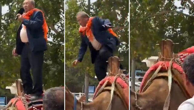 Antalya’da eski belediye başkanı deveden düştü