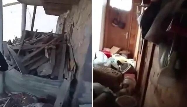 Anzer Yaylası’nda aç ayılar evleri harabeye çevirdi