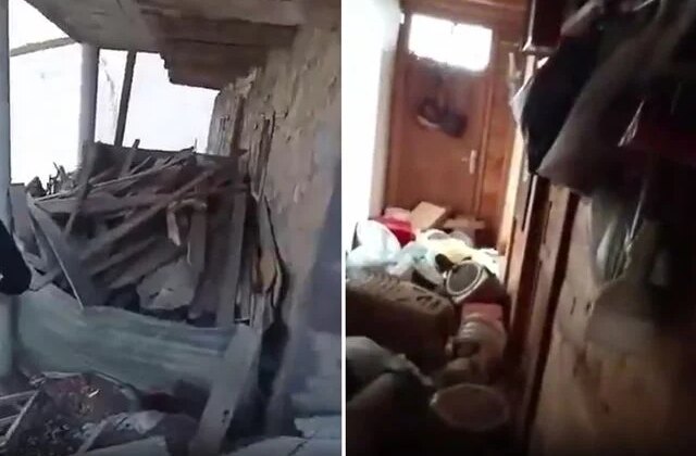 Anzer Yaylası’nda aç ayılar evleri harabeye çevirdi