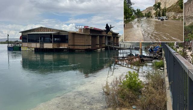 Türkiye’nin en büyük barajının kapakları açıldı, her yer göle döndü