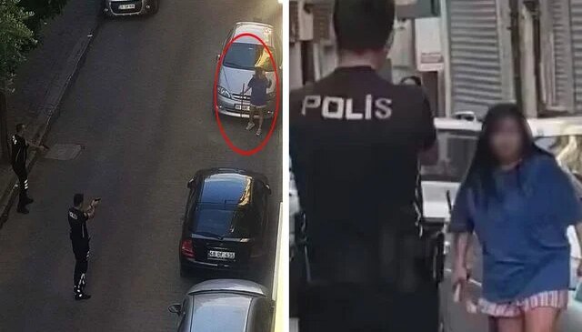 Aydın’da samuray kılıcıyla sokağa çıkan genç kız dehşet saçtı