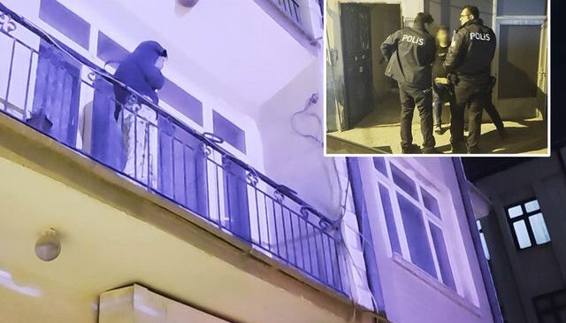 Ayrıldığı erkek arkadaşı evi bastı, kadın alt katın balkonuna atladı