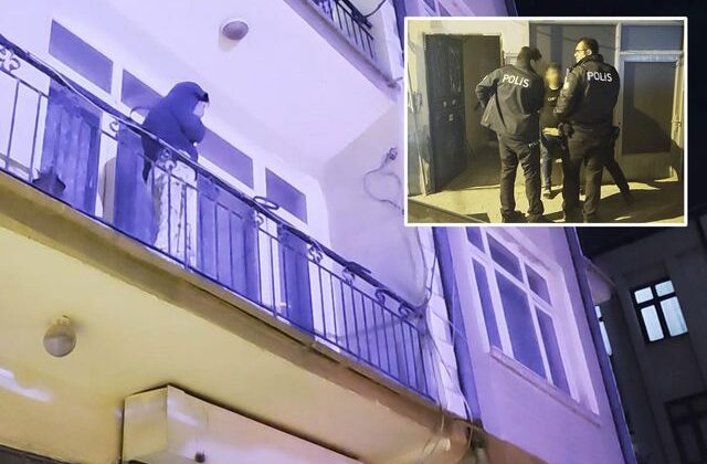 Ayrıldığı erkek arkadaşı evi bastı, kadın alt katın balkonuna atladı