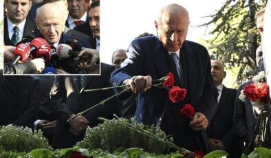 Bahçeli, Türkeş’in mezarını ziyaret etti! “Bayram mesajı” yanıtı dikkat çekti