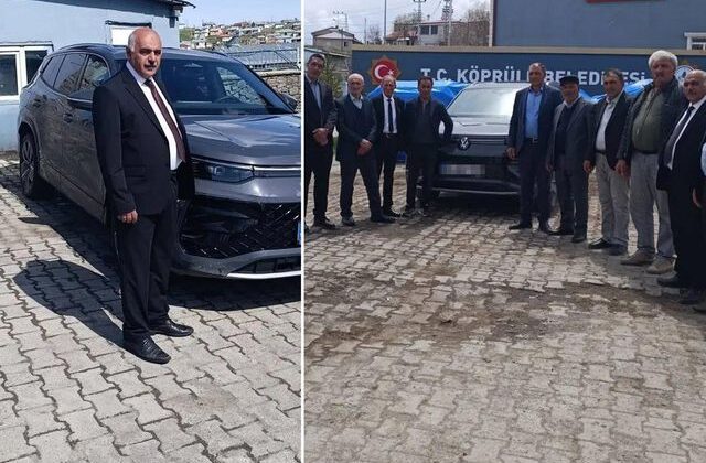 Belediye binası önünde “makam aracı” pozu