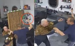Berber koltuğunda kanlı hesaplaşma, satırlı saldırgana keserle direndi