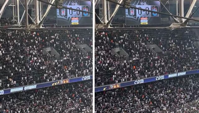 Beşiktaşlı taraftarlardan derbide olay protesto