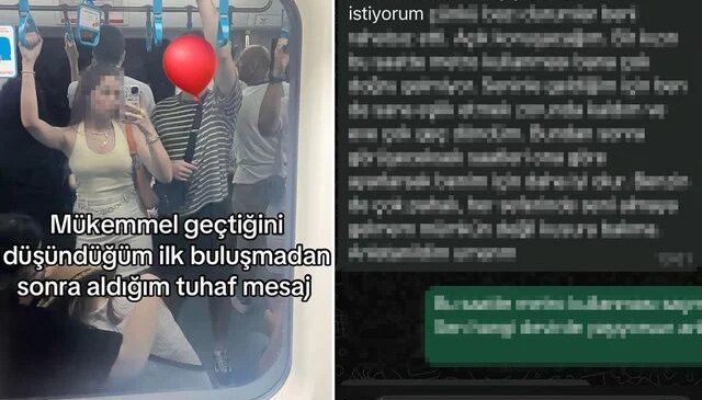 Bir kadın, ilk buluşma sonrası erkek arkadaşından gelen mesajla şoke oldu