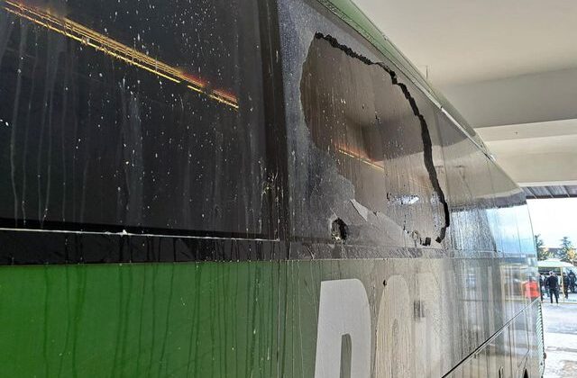 Bodrum FK takım otobüsüne taşlı ve yumurtalı saldırı