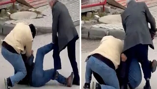Bolu’da sokak ortasında kavga