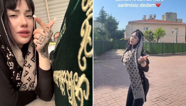 Bu kadarına da pes! Dedesinin cenazesinde TikTok çekip kombinini gösterdi