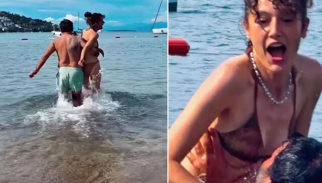Bülent Şakrak, 16 yaş küçük sevgilisiyle deniz sezonunu açtı
