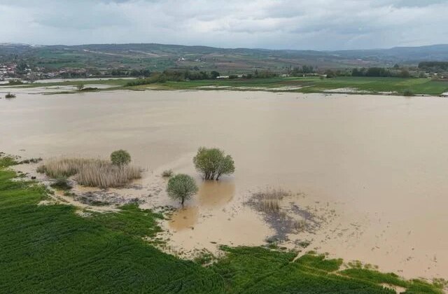 Bursa’da baraj gövdesinde izinsiz ekilen araziler su altında kaldı; 500 dekar alan dronla görüntülendi