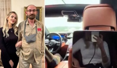 Çakarlı araçla video paylaşan Begüm Ece Pazarcı, babasının başını yaktı