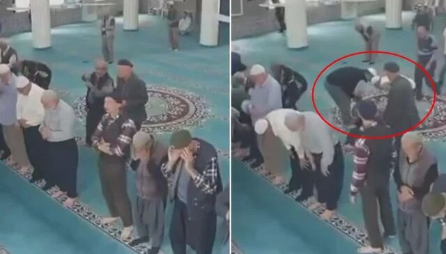 Camide kalp krizi geçirip yere yığıldı, imam kalp masajıyla hayata döndürdü