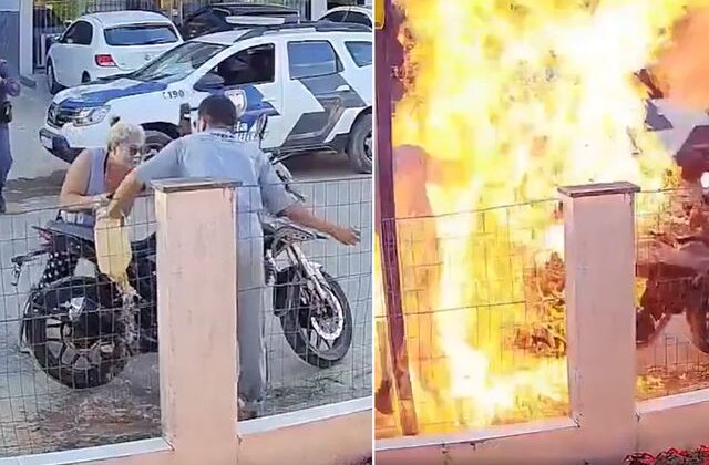 Yediği cezaya kızıp motorunu ateşe veren sürücü annesini yaktı