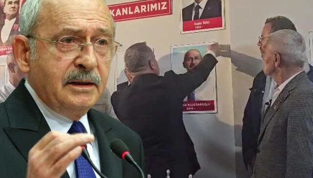 Parti binasından Kılıçdaroğlu’nun fotoğrafı kaldırıldı
