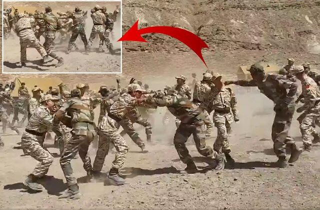 Çin üniforması giydirdiler! Hint ordusundan dikkat çeken tatbikat