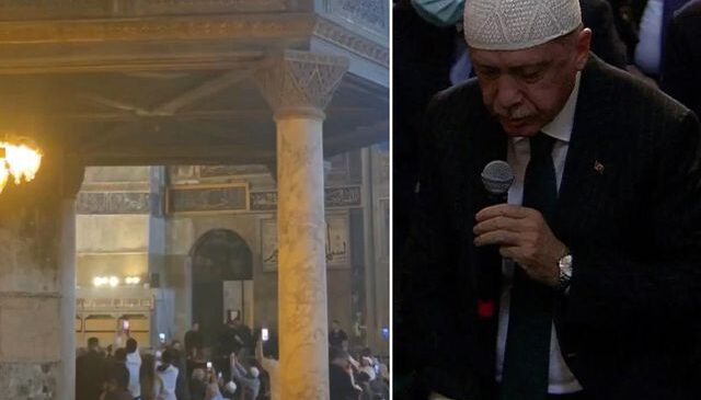 Cumhurbaşkanı Erdoğan, Ayasofya’da Kur’an-ı Kerim okudu