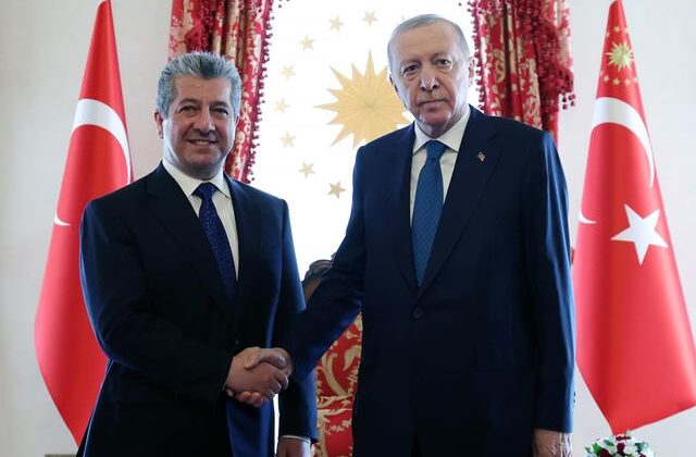 Cumhurbaşkanı Erdoğan, IKBY Başbakanı Mesrur Barzani’yi kabul etti