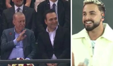 Cumhurbaşkanı Erdoğan, ünlü rapçi Sefo’nun konserini takip etti