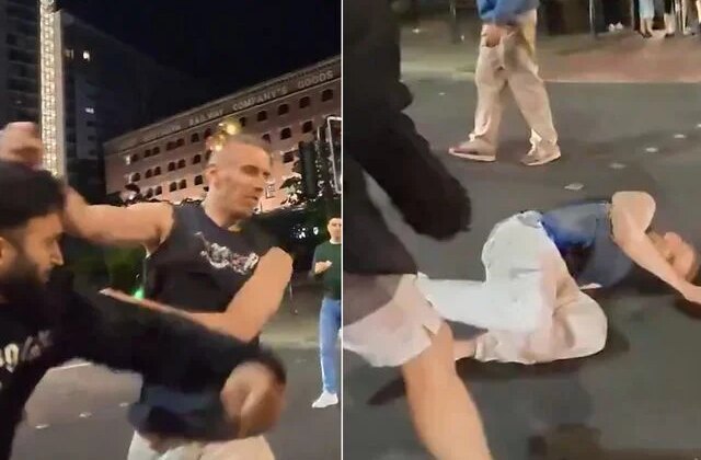 “Çünkü sen Müslümansın” diyerek saldırdı! Tek yumrukla asfaltı öptü