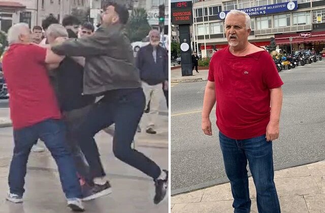 Eşinin gözü önünde darp edildi