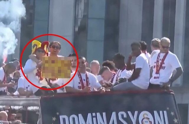 Galatasaray’da şampiyonluk kutlaması başladı! Torreira ve Yunus’tan dikkat çeken pankart