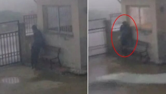 Gaziantep’te fırtınaya yakalanan çobanın zor anları kamerada