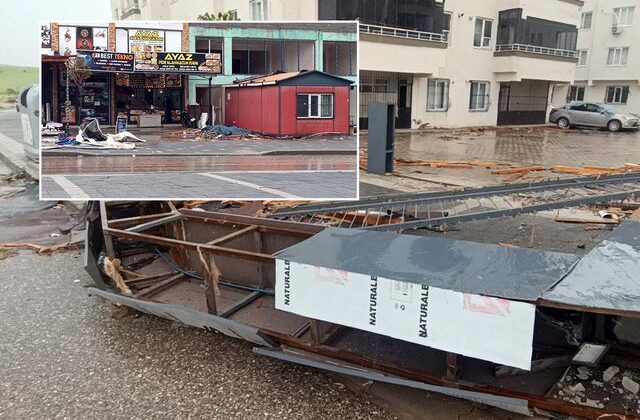 Gaziantep’te fırtınanın hasarı gün ağarınca ortaya çıktı