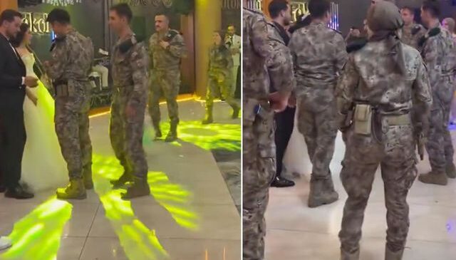 Gelin özel harekatçı olunca düğüne böyle geldiler