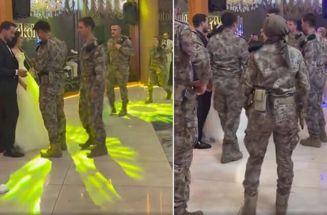 Gelin özel harekatçı olunca düğüne böyle geldiler