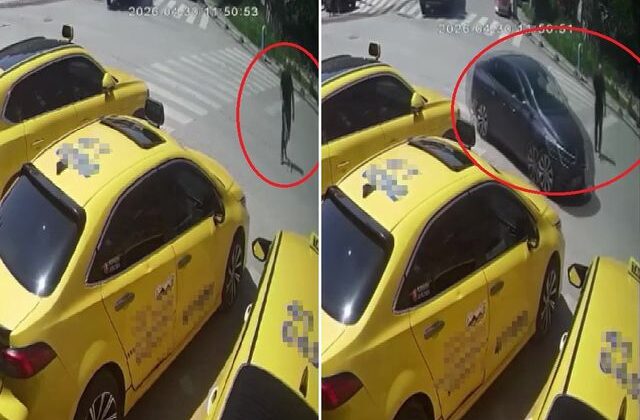 Görme engelli vatandaşın trafikte yaşadığı tehlikeli anlar kamerada
