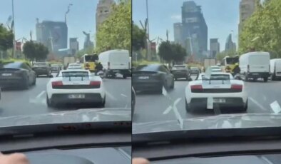 Görüntü İstanbul’dan! Lüks araçtan etrafa balya balya euro saçtı