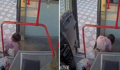 2 yaşındaki çocuk emekleyerek halk otobüsüne bindi, şoför evine giderken fark etti