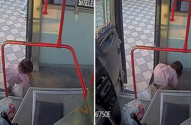 2 yaşındaki çocuk emekleyerek halk otobüsüne bindi, şoför evine giderken fark etti