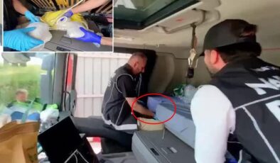 Tırda yatağın altından 12 milyon 600 bin TL’lik uyuşturucu çıktı