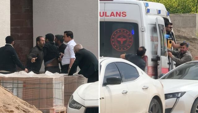 Bursa’da işçilerin şantiyedeki kavgasında sopalar, yumruklar havada uçuştu