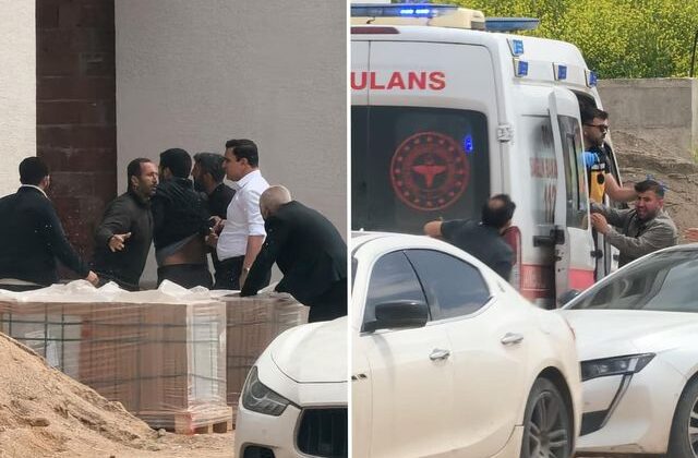 Bursa’da işçilerin şantiyedeki kavgasında sopalar, yumruklar havada uçuştu