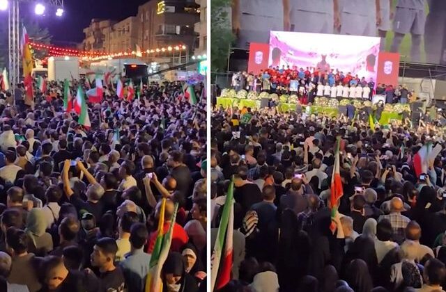 Dünya Kupası’na katılacak İran Milli Futbol Takımı için Tahran’da tören düzenlendi