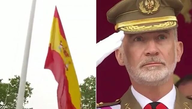 İspanyol bayrağı yere düştü, Kral VI. Felipe hiç bir şey yapamadı