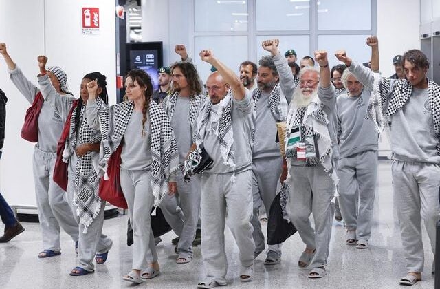 Sumud Filosu’nda İsrail tarafından alıkonulan İtalyan aktivistler ülkelerine döndü