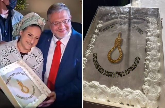 İsrailli bakanın doğum gününde skandal “urgan” pastası: Bazen hayaller gerçek olur