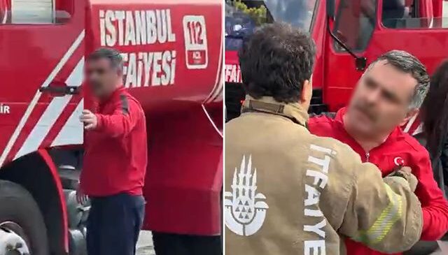 “İtfaiyeci görevini yapan gazeteciye tokat attı” iddiası