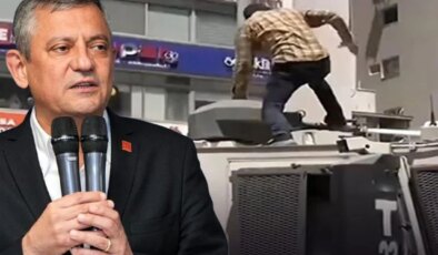 TOMA’nın üstüne çıkıp zarar veren saldırgan tutuklandı