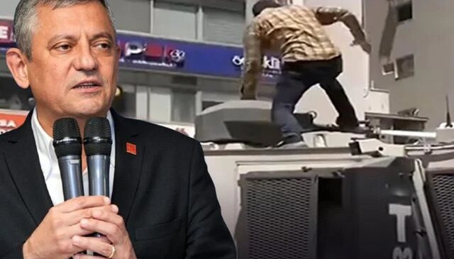 TOMA’nın üstüne çıkıp zarar veren saldırgan tutuklandı