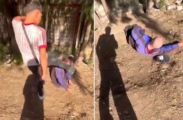 Yaşlı adama tekme atan 2 çocuk serbest kaldı