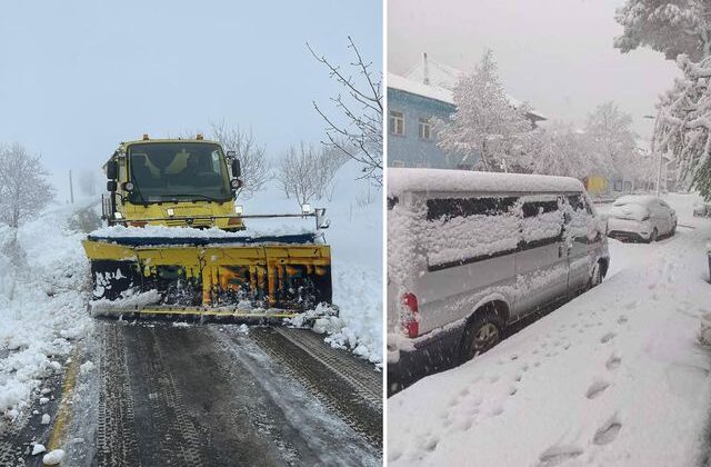 İzmir’de mayısta kar manzarası